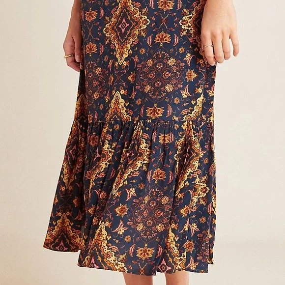 ANTHROPOLOGIE Kachel Tiburon Ruffled Maxi Dress - Picture 9 of 16